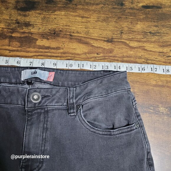 Cabi Jeans Size 8 Curvy Slim Bootcut Mid Rise Charcoal Stretch Denim Western - Picture 5 of 11